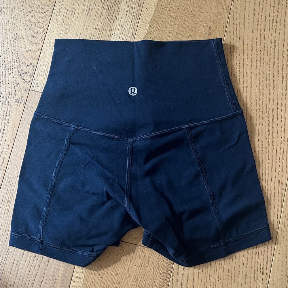 Lululemon Navy Align High-Waisted Shorts